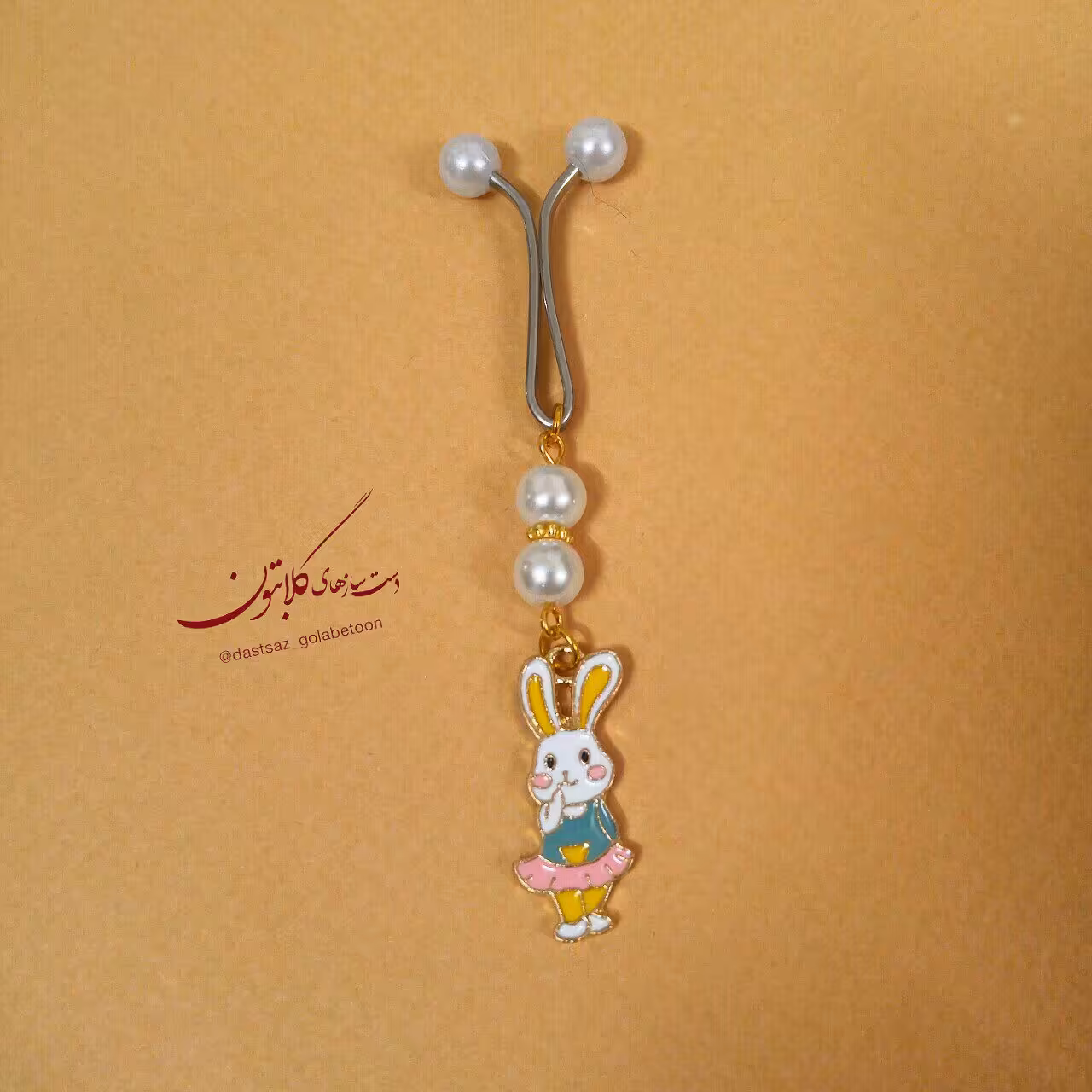 گیره روسری مجلسی دخترانه  خرگوش گلابتون