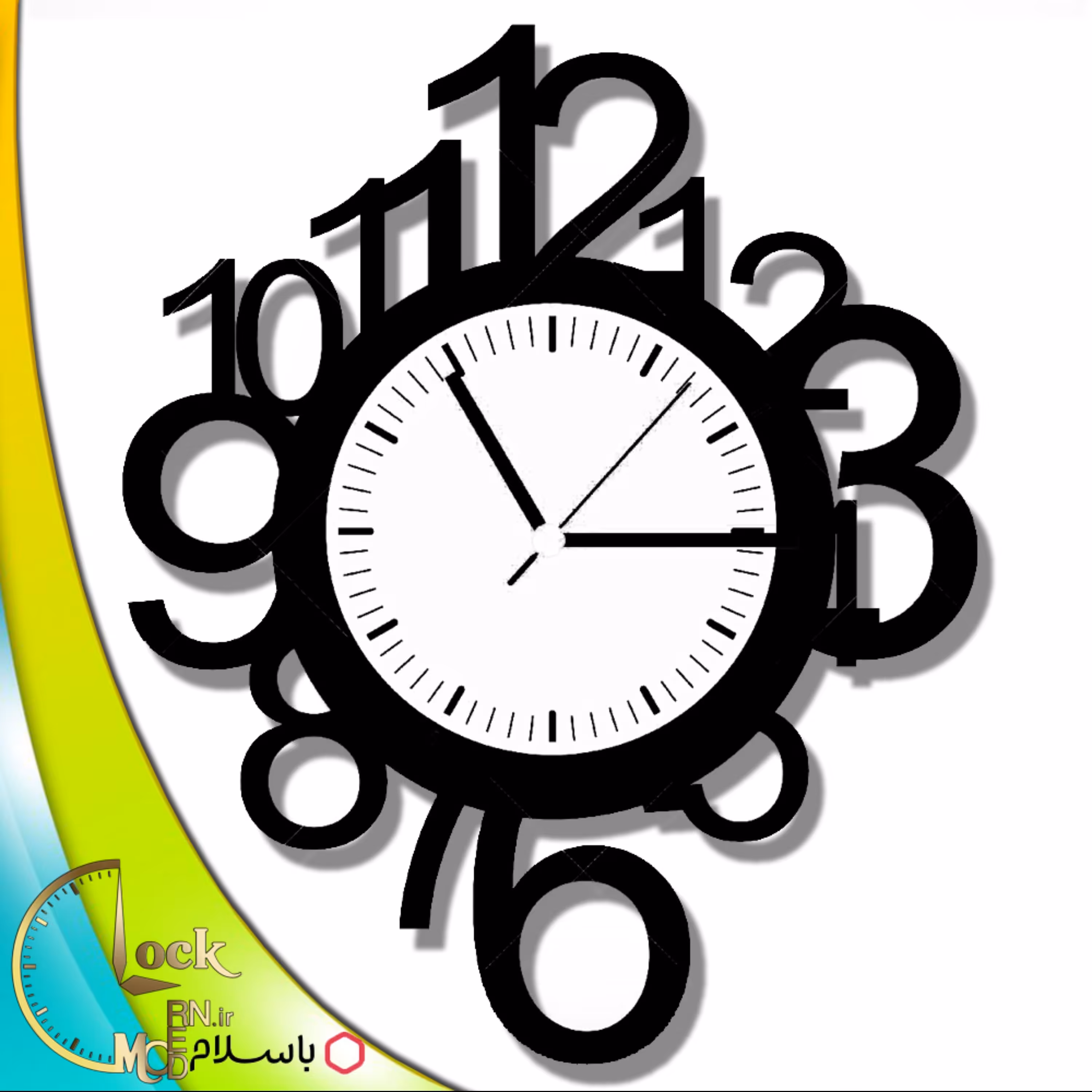 ساعت دیواری طرح فانتزی کد 424