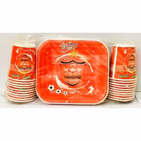 پیش دستی و لیوان تم پر طرفدار پرسپولیس