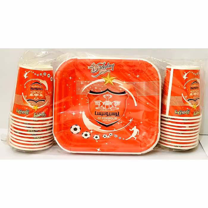 پیش دستی و لیوان تم پر طرفدار پرسپولیس