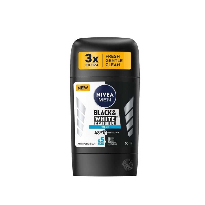 استیک ضدتعریق مردانه مدل Black&White Invisible Fresh نیوا 50 میل