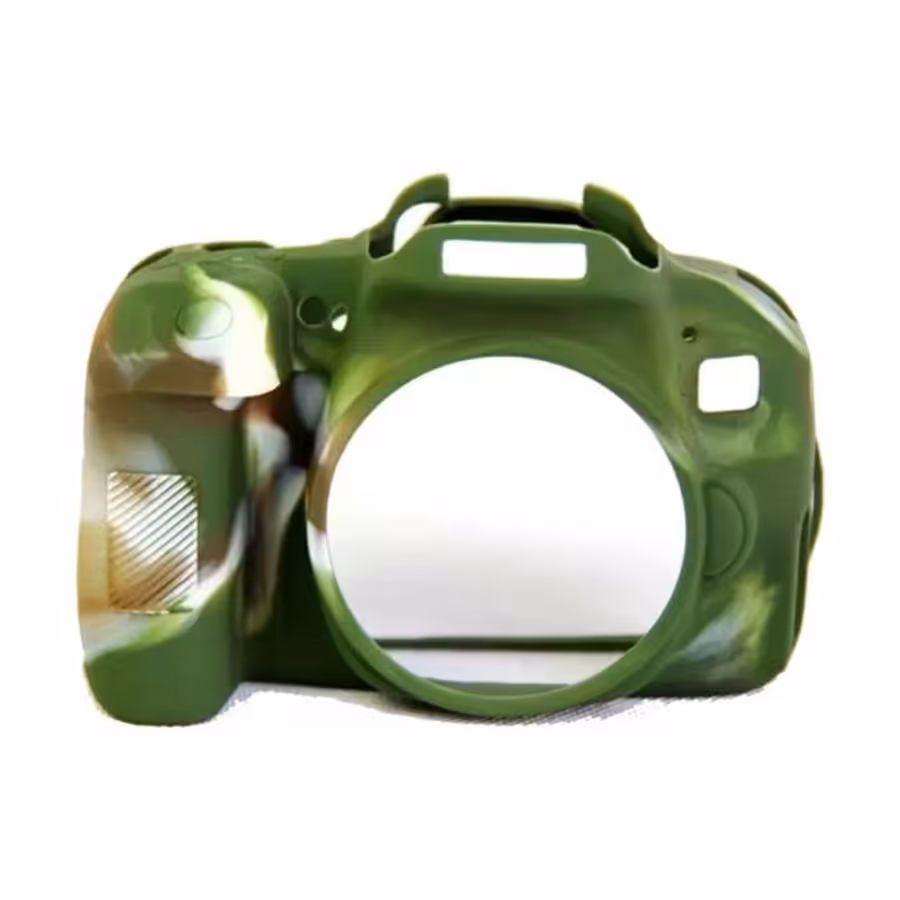 کاور سیلیکونی کانن Silicon cover of Canon camera 800D رنگ سبز ارتشی