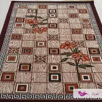 گلیم ماشینی یک در یک و نیم  طرح  چوبی با ارسال رایگان