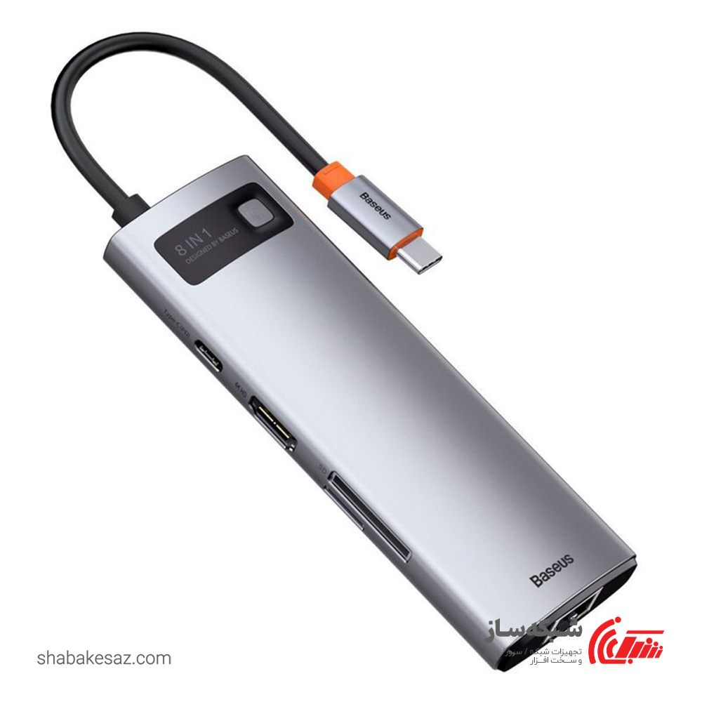 قیمت و خرید هاب Type C باسئوس Baseus CAHUB-CV0G - شبکه ساز