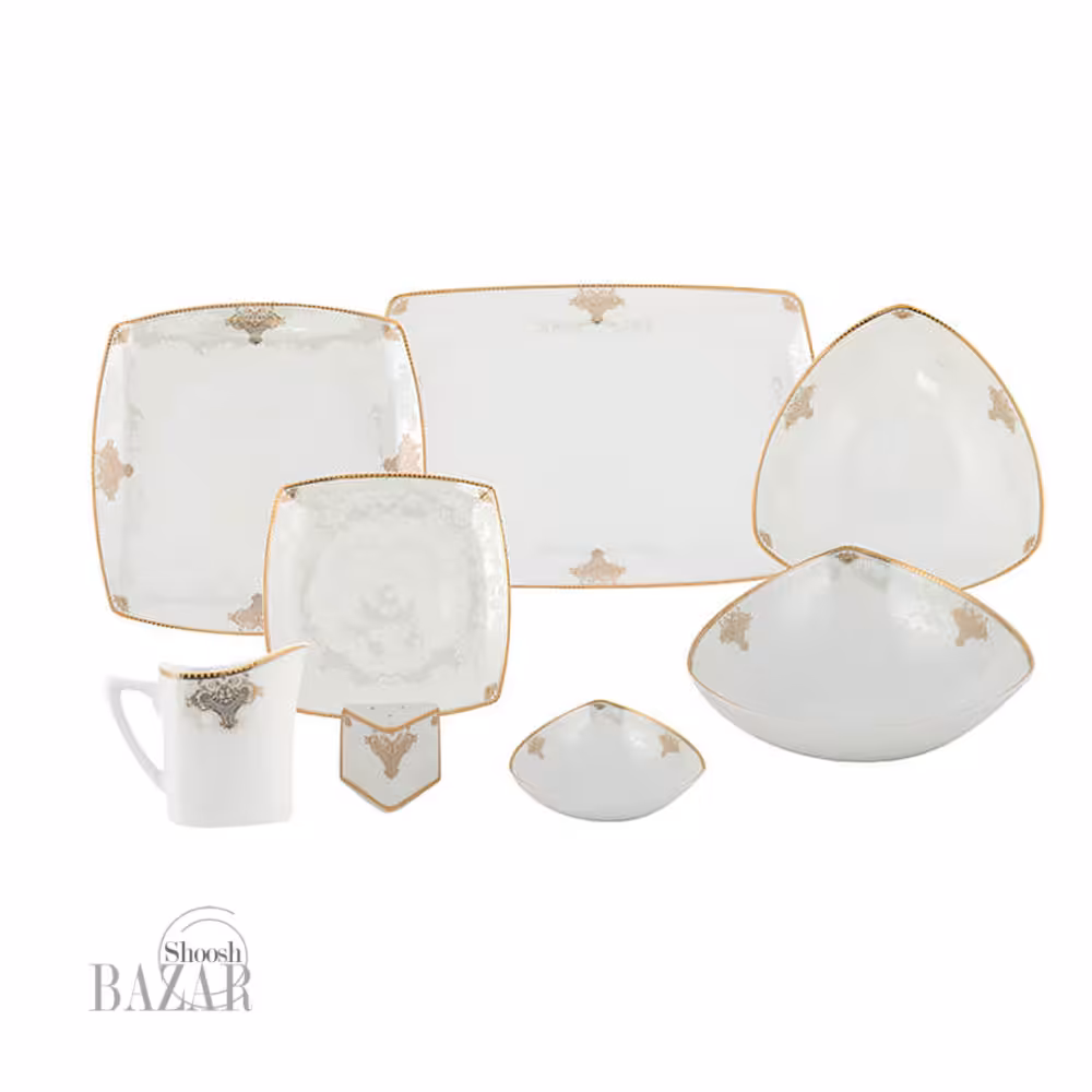 سرویس 76پارچه چینی پردیس طرح برلیان 8 نفره