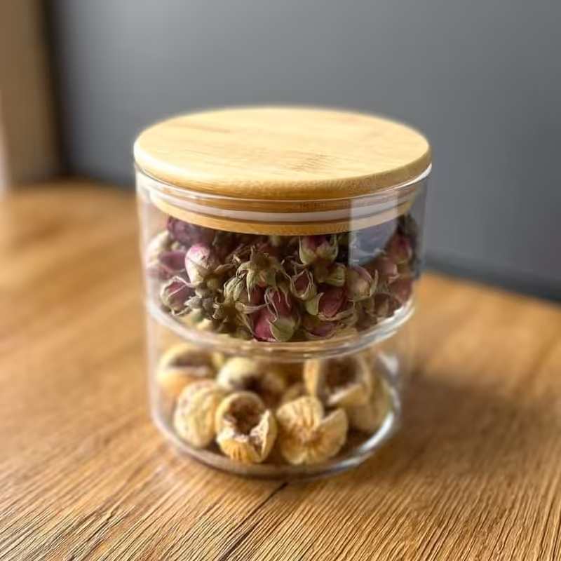 کندی باکس شکلات خوری بانکه دو طبقه پیرکس درب بامبو