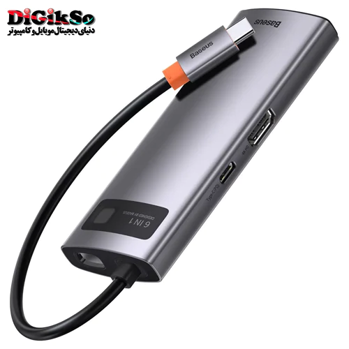 هاب 6 پورت چند کاره باسئوس مدل CAHUB-CW0G