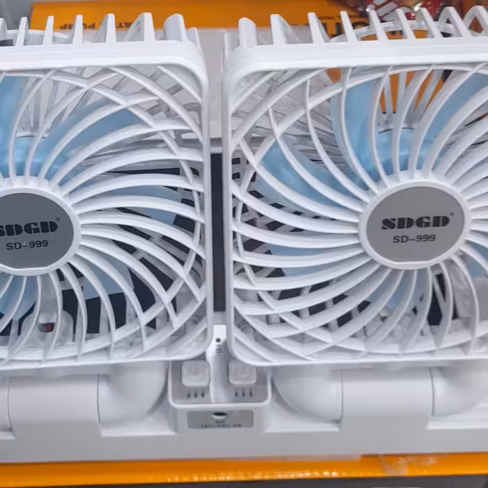 پنکه برقی و فندکی دو قلو پنل خورشیدی