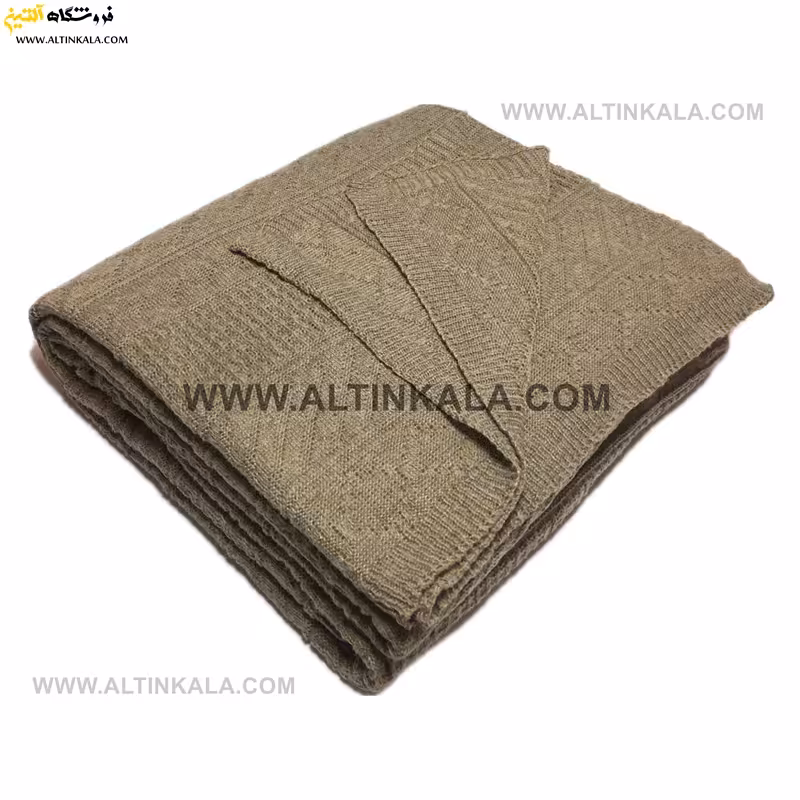 شال مبل بافت سوپر (تراکم بالا) طرح فستیوال سایز 160×220 خاکی