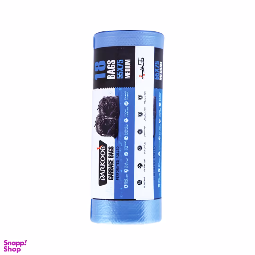 کيسه زباله دارکوب مدل رولی پرفراژ دار سایز متوسط بسته 18 عددی