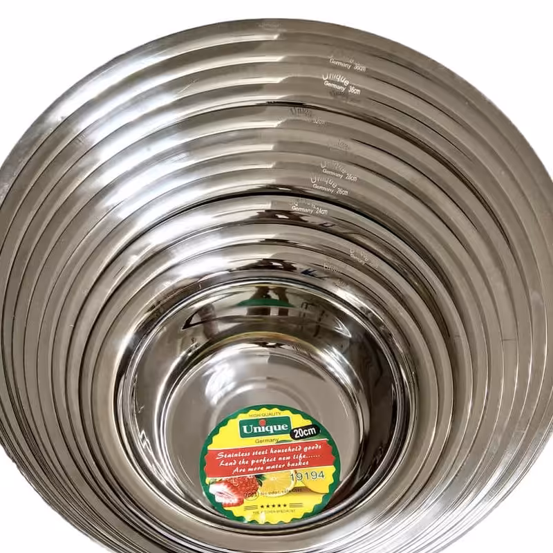 ست سرویس لگن یونیک 11پارچه استیل یونیک حک شده اصل