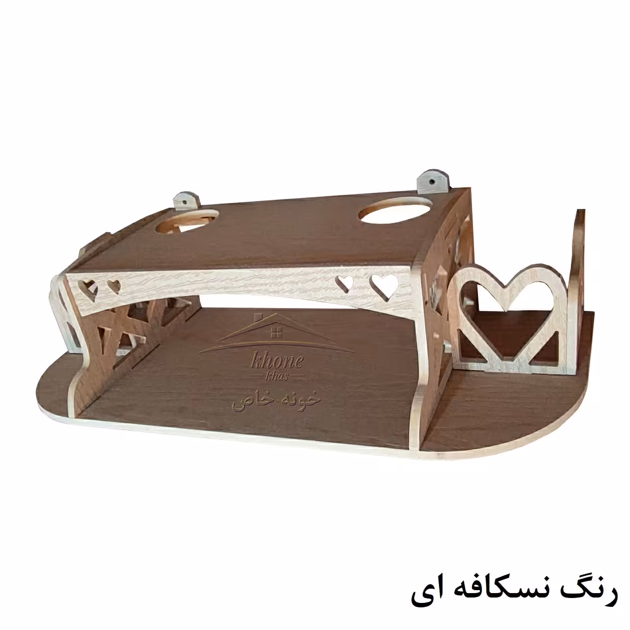 شلف جای گیرنده دیجیتال مدل قلبی رنگ نسکافه ای
