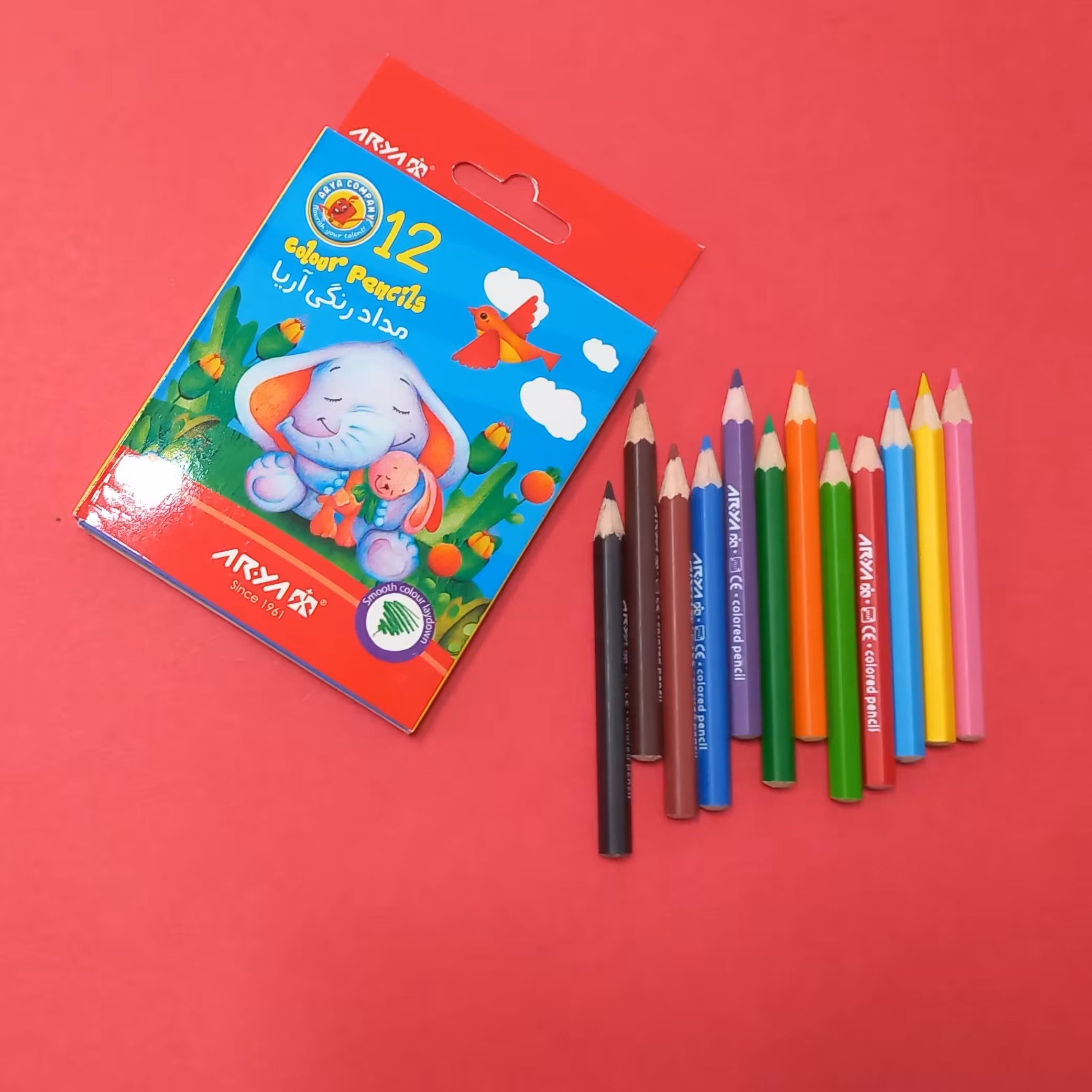 مداد رنگی 12 رنگ کوتاه