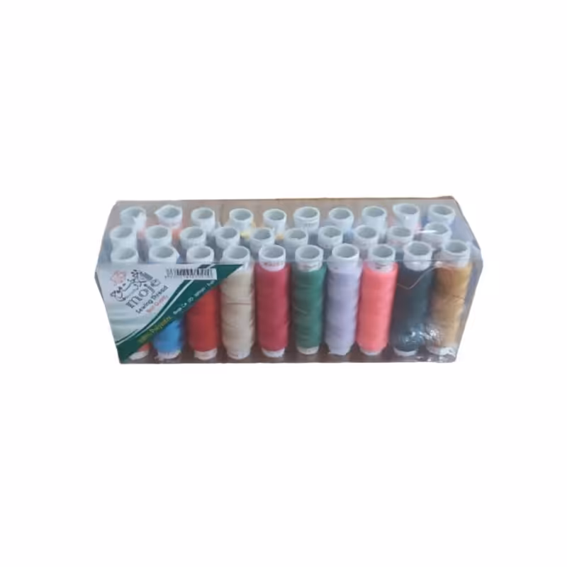 نخ خیاطی مدل موج جعبه 30 عددی (30 رنگ متنوع)