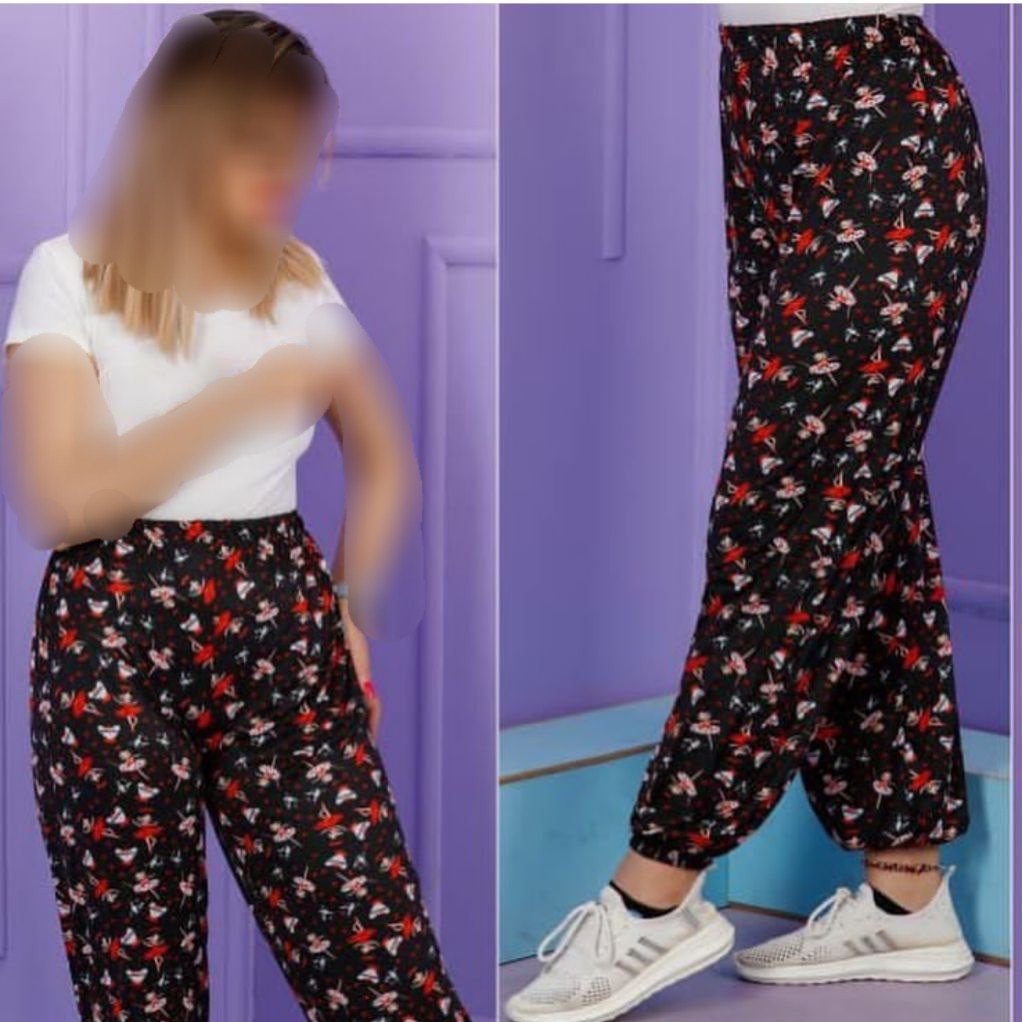 شلوار گل ریز پارچه خارجی خوش دوخت 
