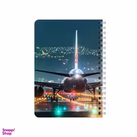دفترچه یادداشت ۸۰ برگ بامبیلیپ مدل چوبی طرح هواپیما کد 7927930