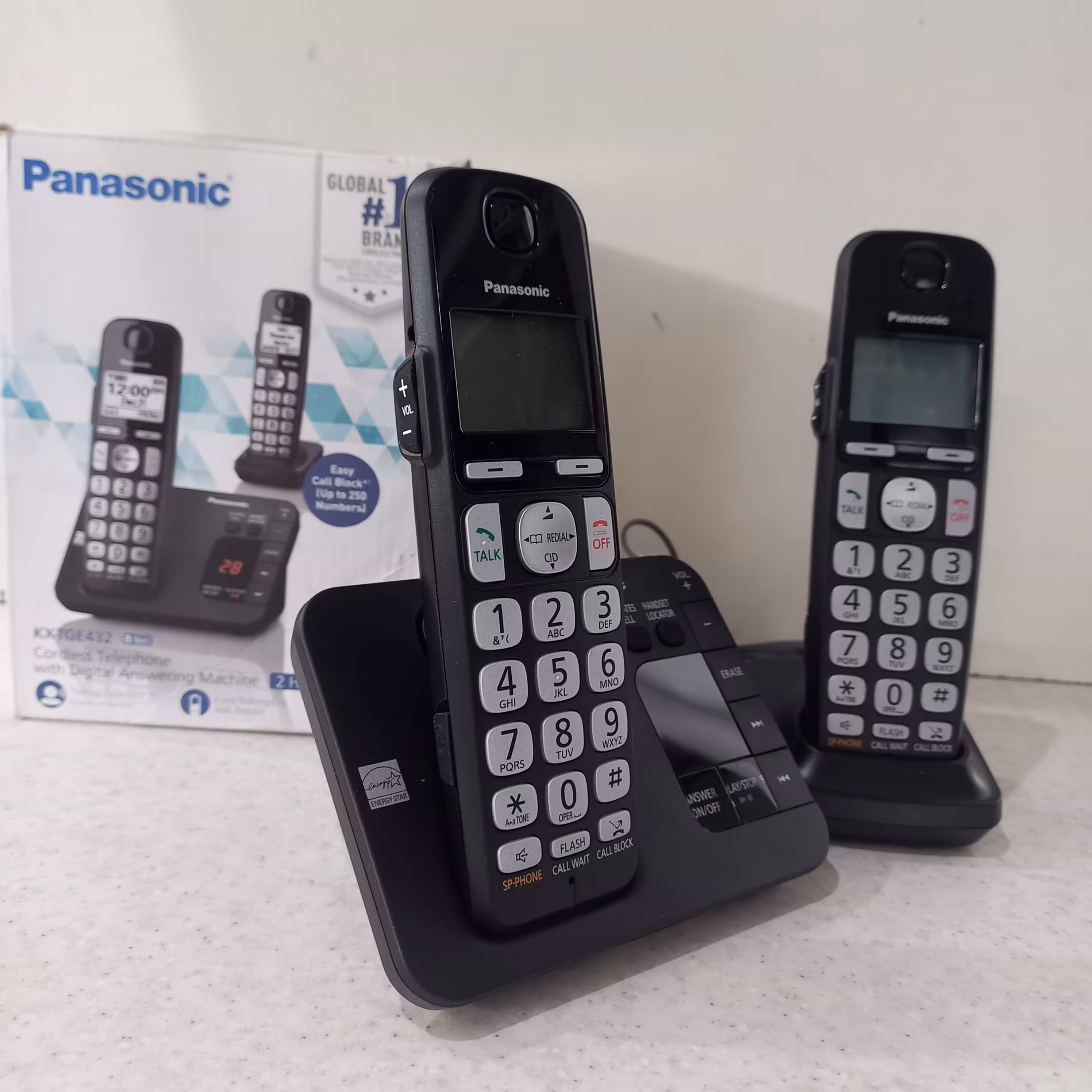 تلفن دوگوشی پاناسونیک اصل مالزی مدل KXTGE432