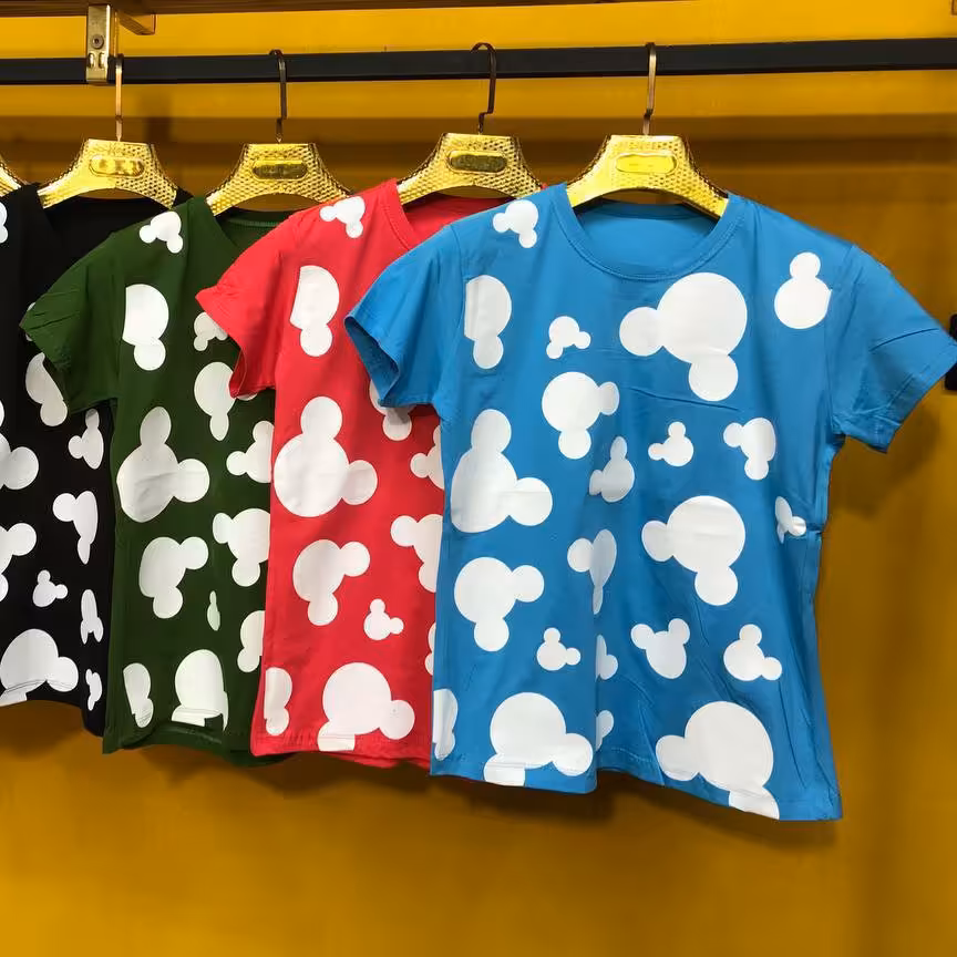 تیشرت تمام کله میکی پنبه 