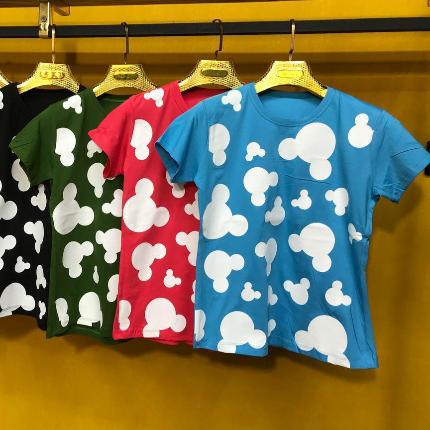 تیشرت تمام کله میکی پنبه