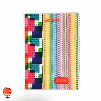 دفتر زبان سیمی چهار خط 50 برگ برند آونگ طرح رنگارنگ