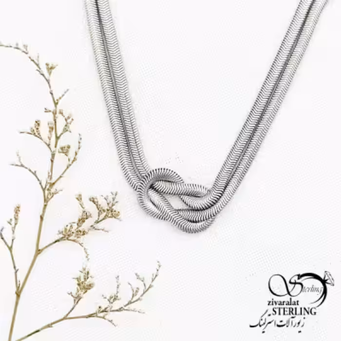 گردنبند استیل ماری طرح گره کد 12663