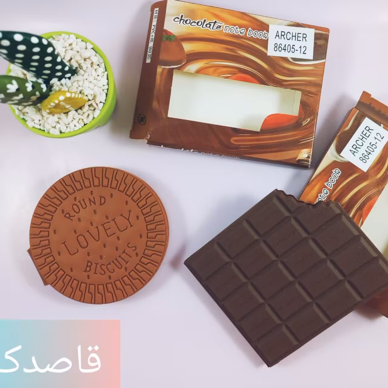 دفترچه 100 برگ شکلاتی معطر با جلد سیلیکونی و فوق العاده با کیفیت 