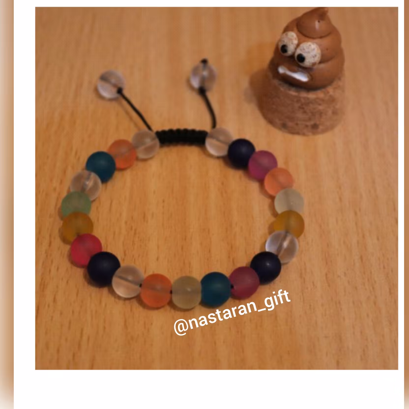 دستبند سنگ اونیکس رنگی