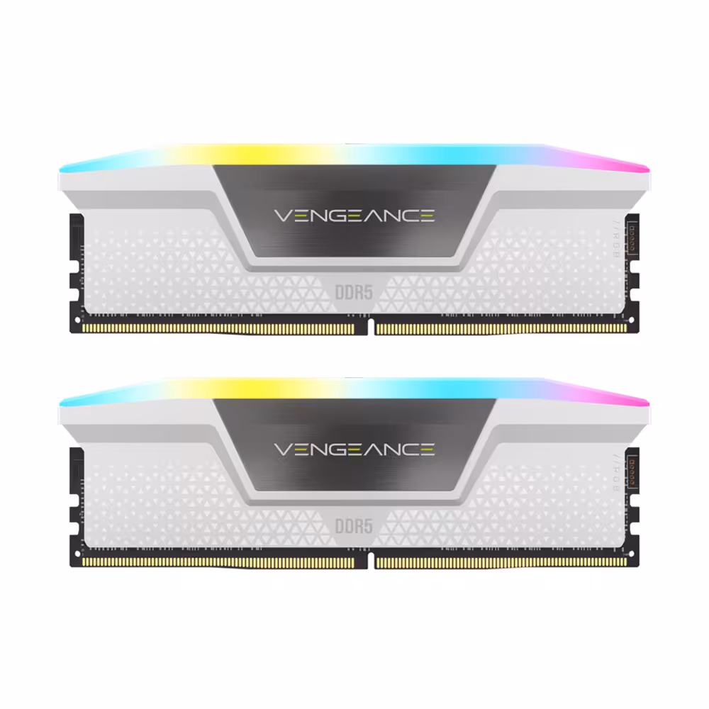 رم CL36 DDR5 کورسیر 32 گیگابایت 5600MHz مدل Vengeance RGB White