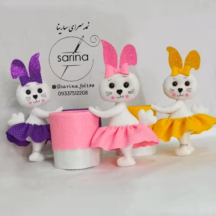 جامدادی رومیزی تم خرگوش ملوس