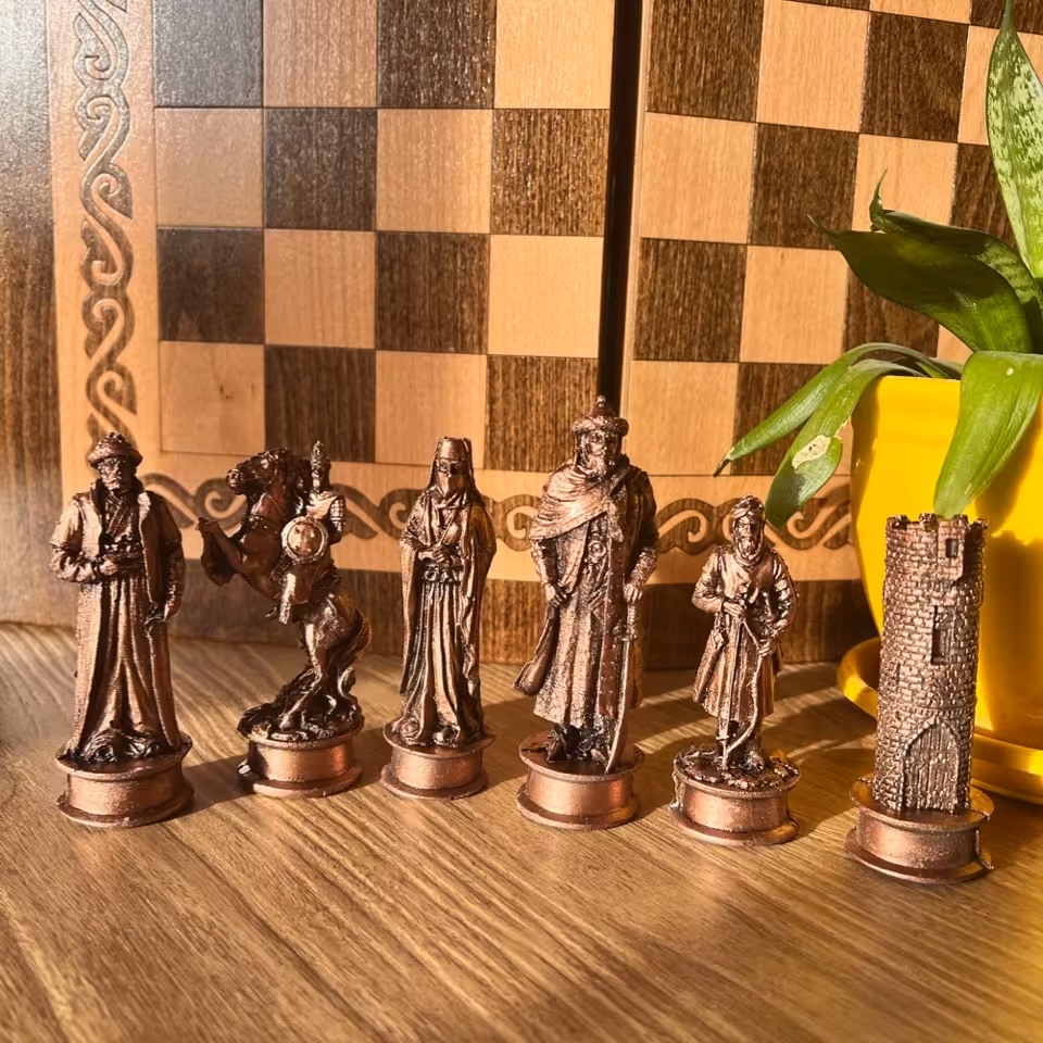 مهره شطرنج پلی استری16 عددی کد19