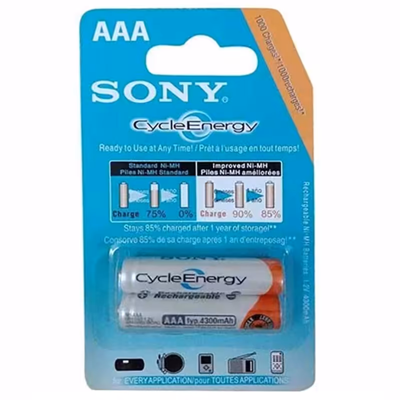 باتری نیم قلم شارژی سونی با ظرفیت 4300 میلی آمپر