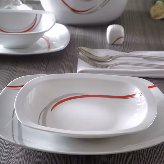 سرویس غذاخوری راحیل 12 نفره سری کواترو چینی زرین