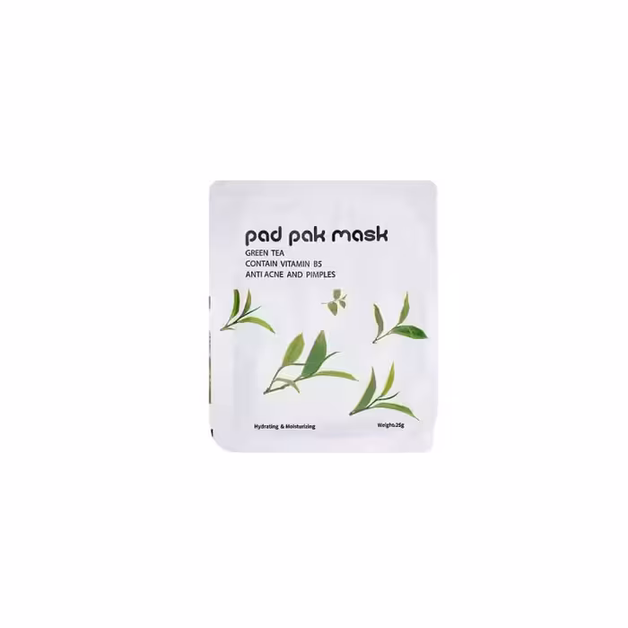 ماسک صورت ورقه ای مدل چای سبز پد پاک 20 گرم