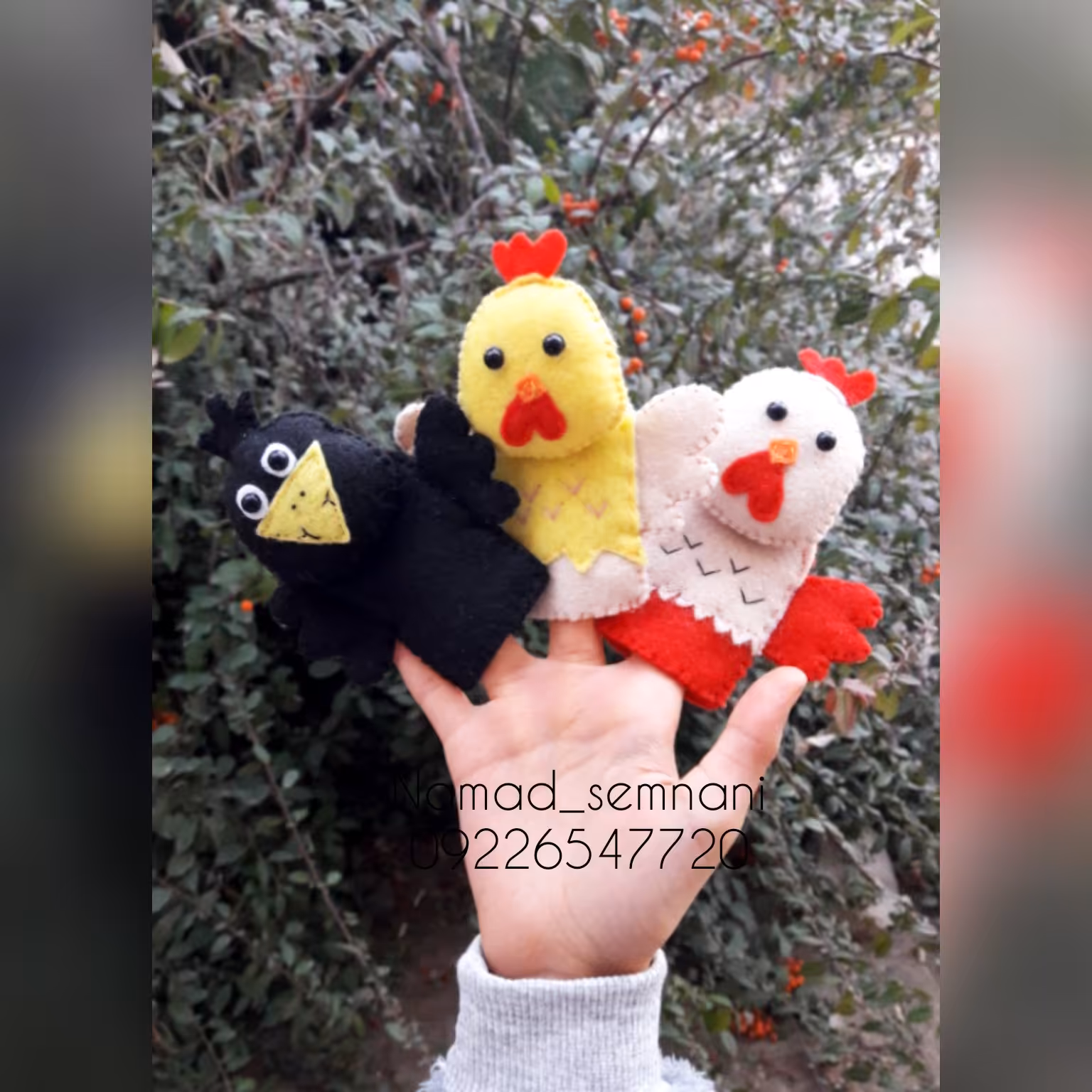 عروسک انگشتی نمدی طرح حیوانات