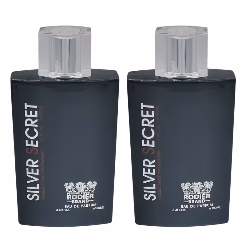 ادو پرفیوم مردانه رودیر مدل Silver Secret با رایحه خنک حجم 100 میلی لیتر مجموعه دو عددی