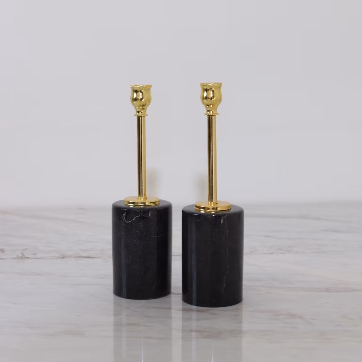 شمعدان پایه سنگی جفتی