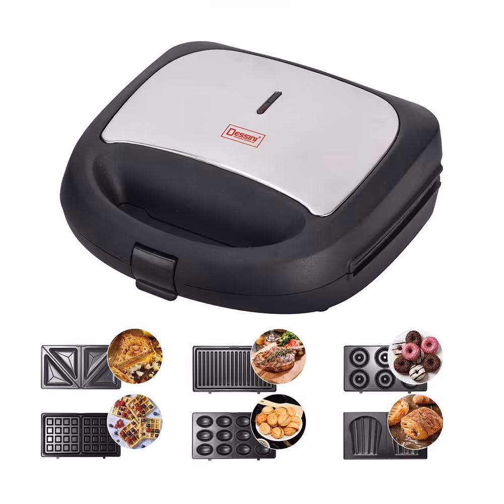 اسنک,ساندویچ,بیسکویت ساز 6 کاره دسینی 750وات ا Snackmaker-dessini