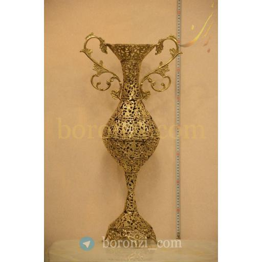 گلدان توری توپی دسته برگی