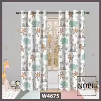 پرده چاپی پانچی دوقواره کد 4675