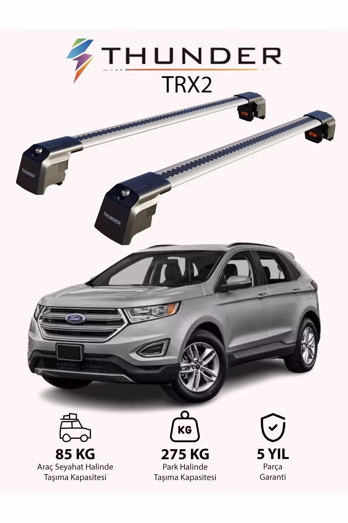نوار محافظ خودرو مشکی FORD EDGE 2015 TRX2 بعدی قفل جستجو SEART CARRIT SUILING BAR سیاه Thunder