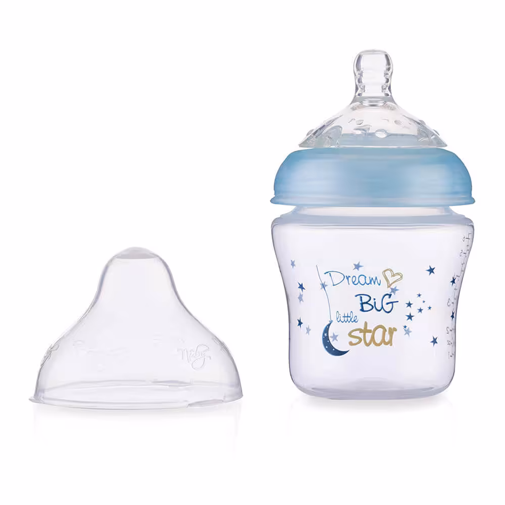 شیشه شیر نابی Nuby 180 میل طرح star