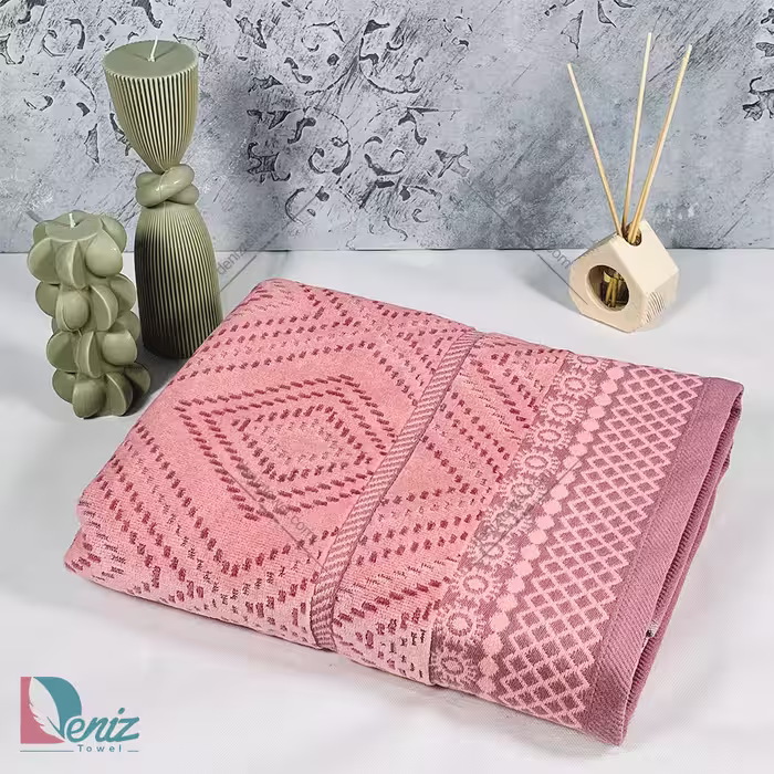 حوله حمامی طرح لیدیا رنگ کالباسی