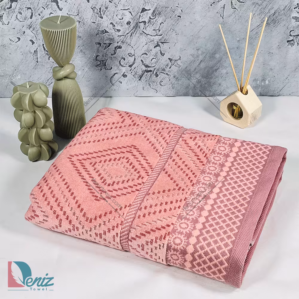 حوله حمامی طرح لیدیا رنگ کالباسی