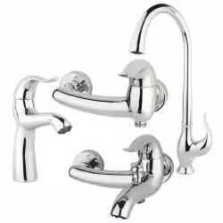 ست شیر آلات راسان  مدل اکتاو  کروم