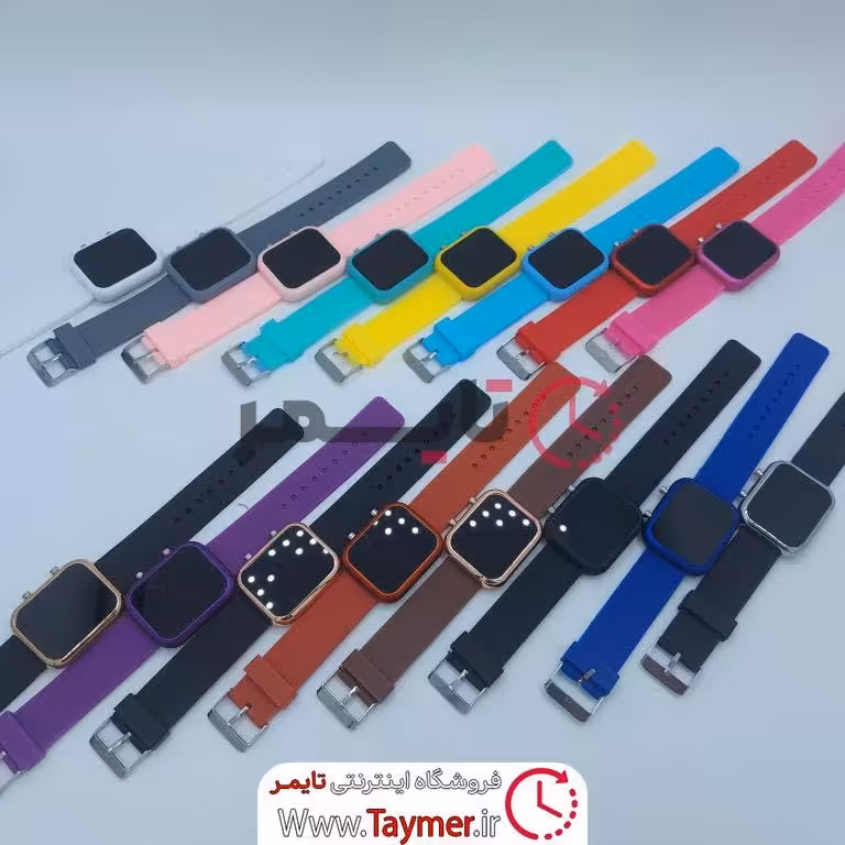 ساعت مچی دیجیتالی دخترانه پسرانه  زنانه مردانه اسپرت طرح اپل بند سیلیکونی شیک