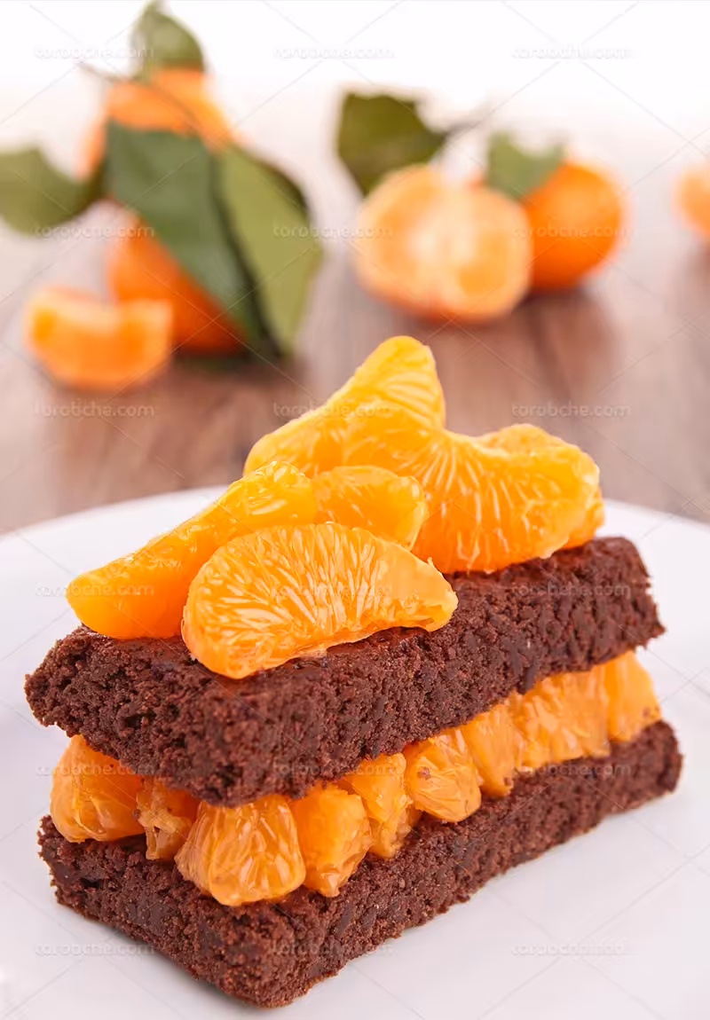 عکس کیک کاکائویی با پرتقال | گرافیک با طعم تربچه