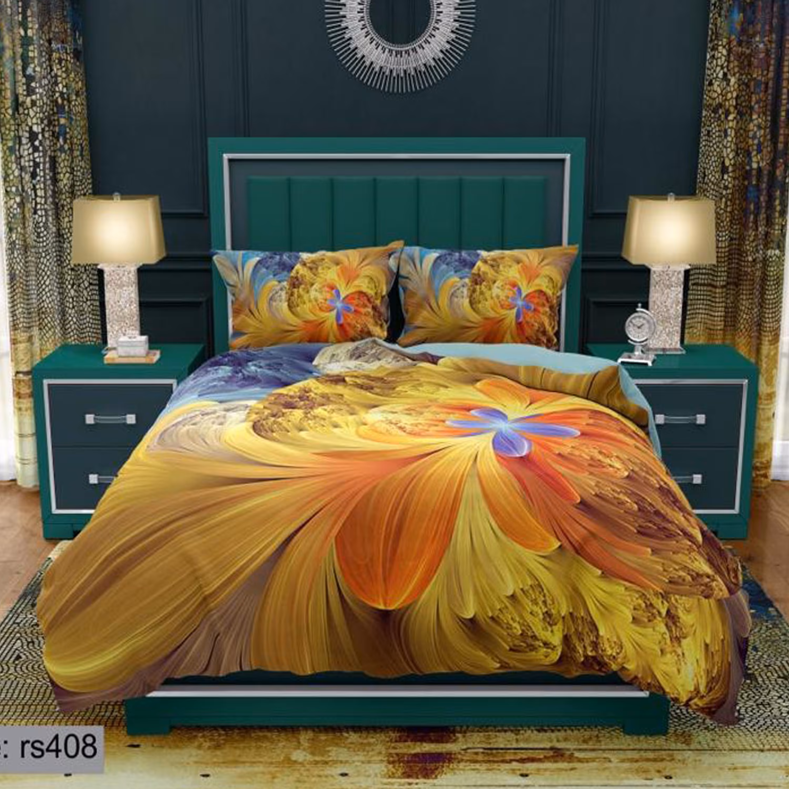 سرویس روتختی 2 نفره تنسل چاپی برندترک لند(Turk Land) rs 408