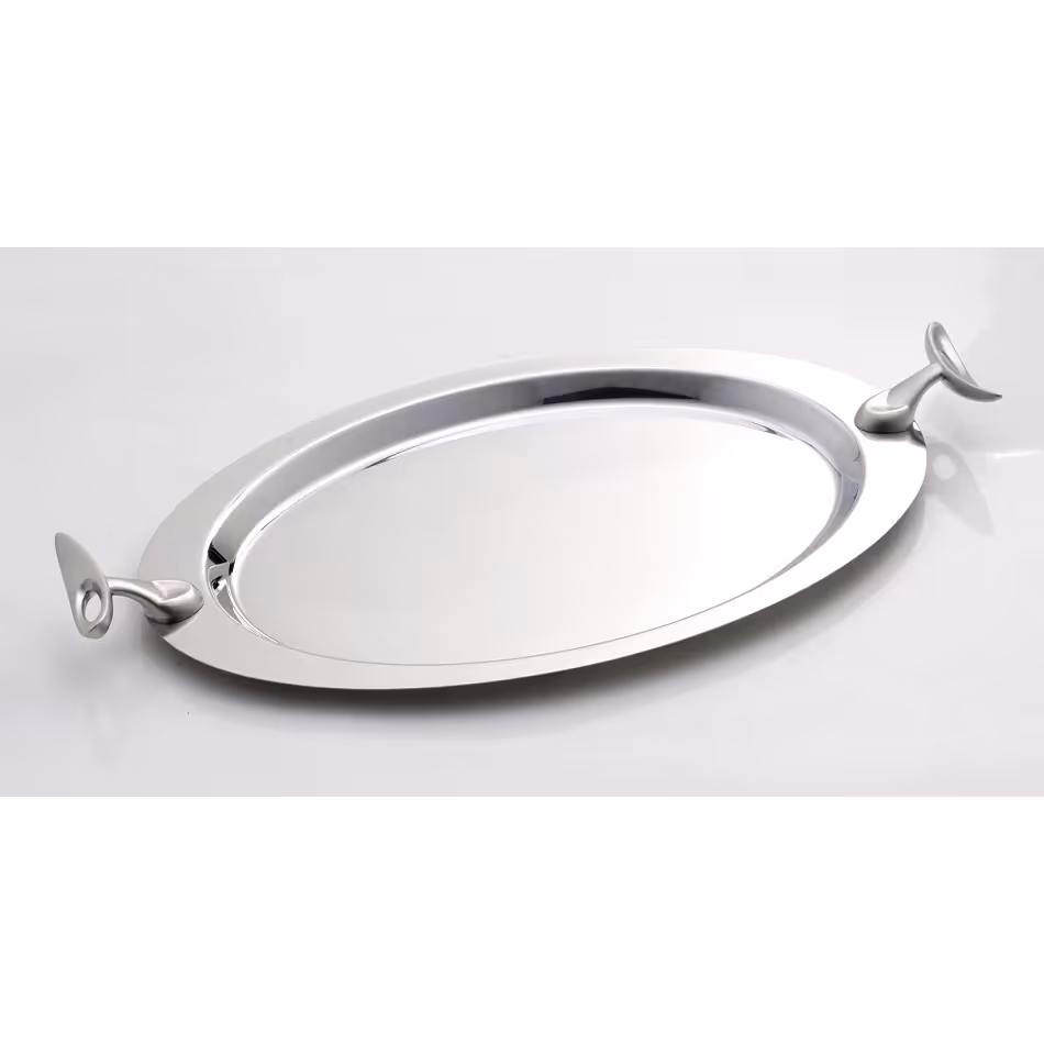 سینی بیضی تک استیل مدل لوپ (استیل)
