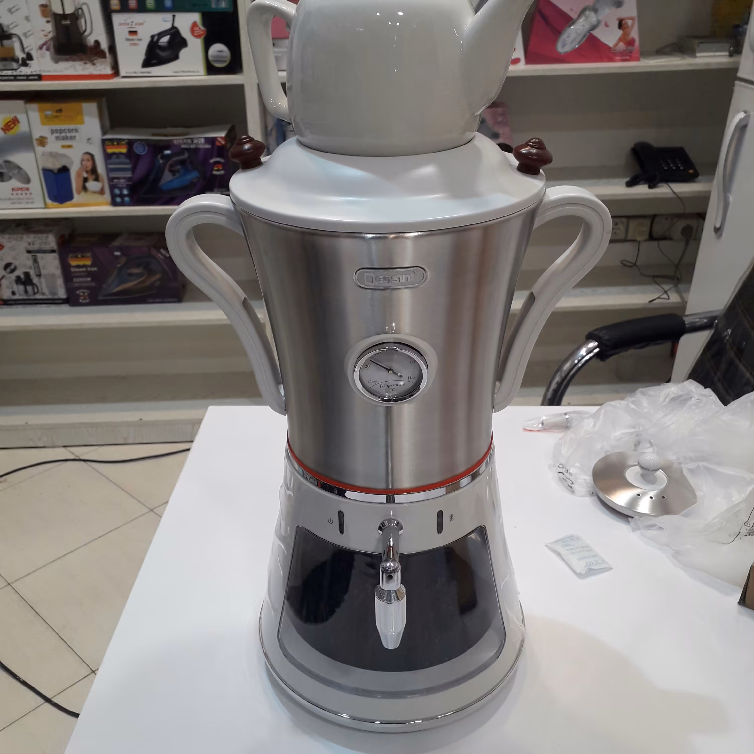 سماور برقی دسینی  ایتالیا چایساز  وارمردار با کیفیت بالا  زیبا وشیک ارسال رایگان 