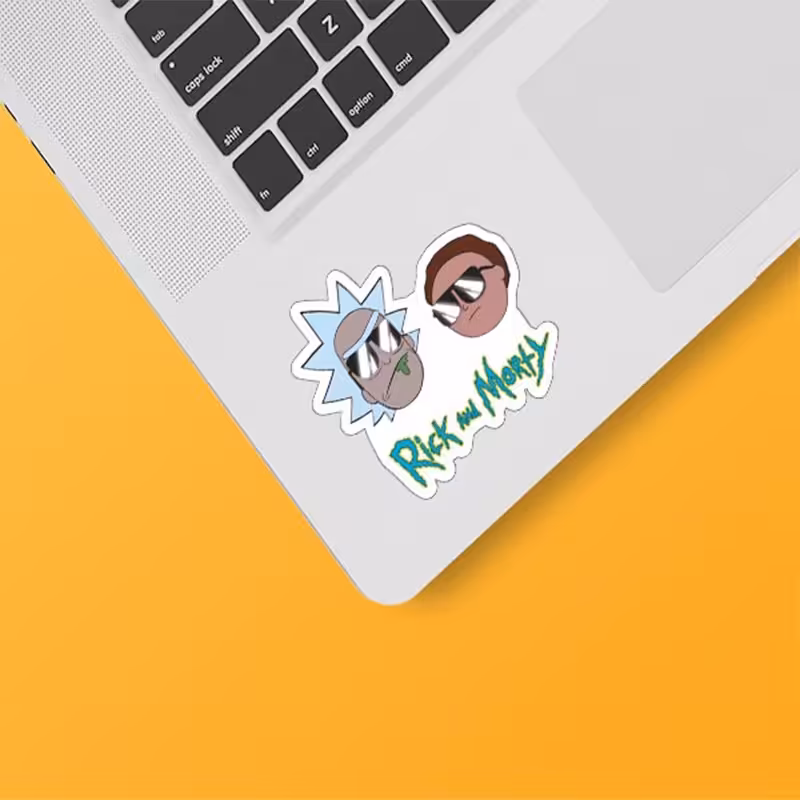 استکیر(برچسب) لپتاپ-طرح Rick Morty-کد15-سفارشی